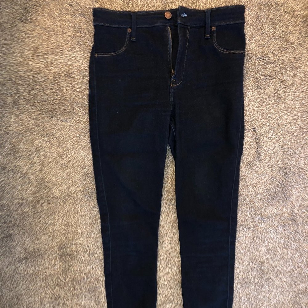 Abercrombie High Rise Dark Blue Jean Leggings Size 4S